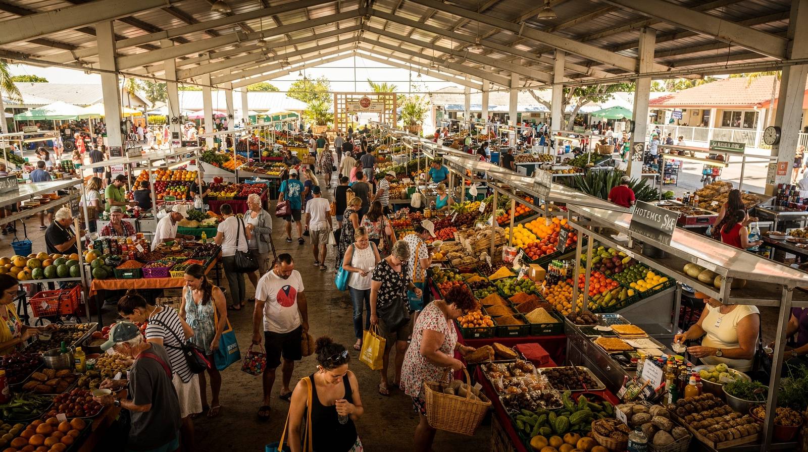 Yellow Green Farmers Market Hollywood — massive indoor-outdoor market with hundreds of vendors, fresh produce, international foods, and artisan goods