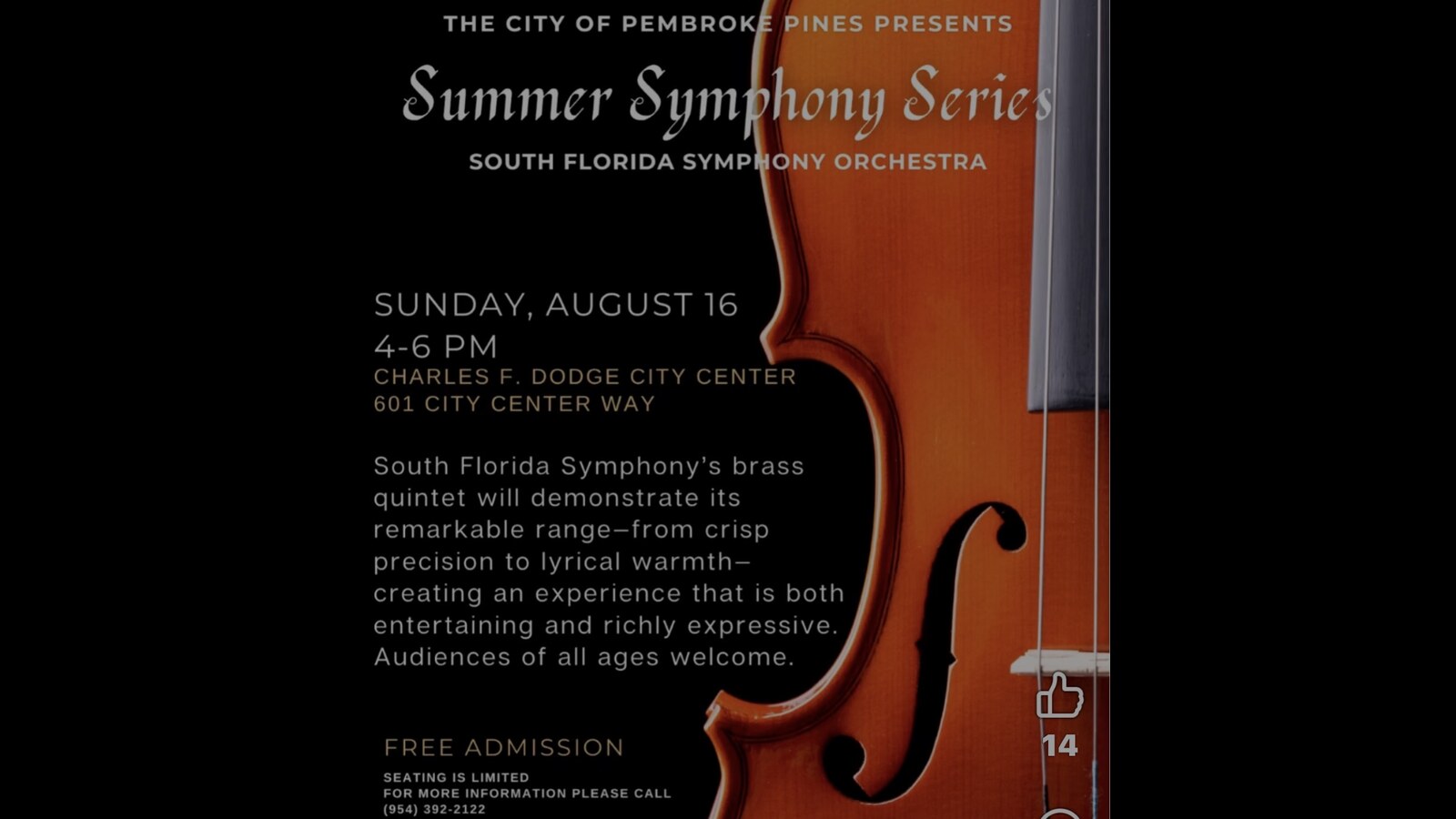 Summer Symphony concert at River of Grass ArtsPark, Pembroke Pines