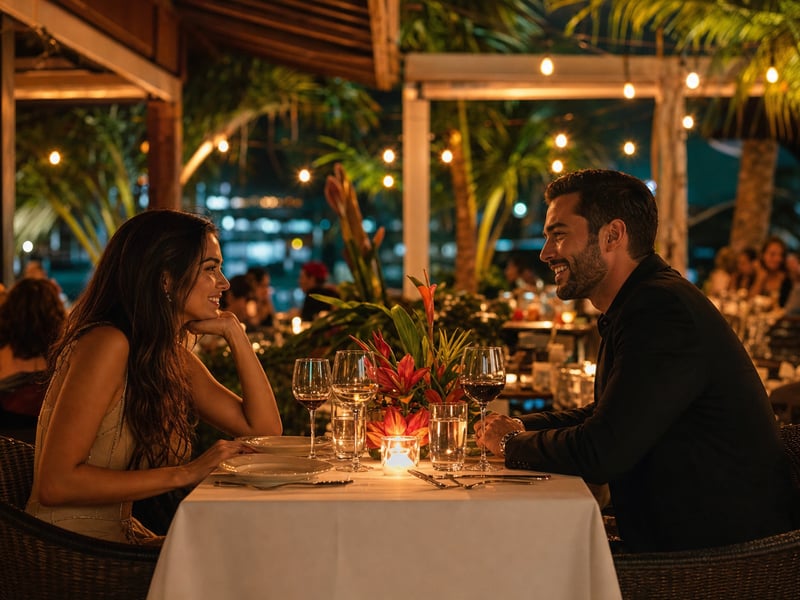 Romantic restaurant setting in South Florida