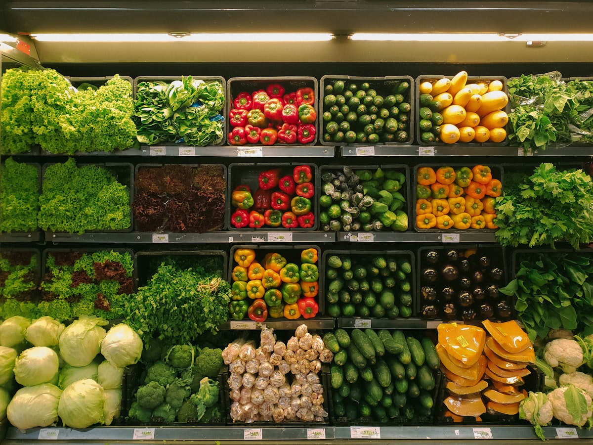 Fresh groceries, organic produce, and local market selection