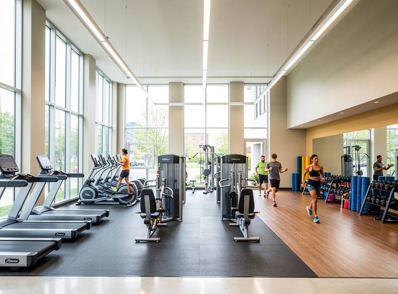 Representative fitness center lobby and equipment area with modern gym equipment — editorial placeholder image, not an actual photo of this business