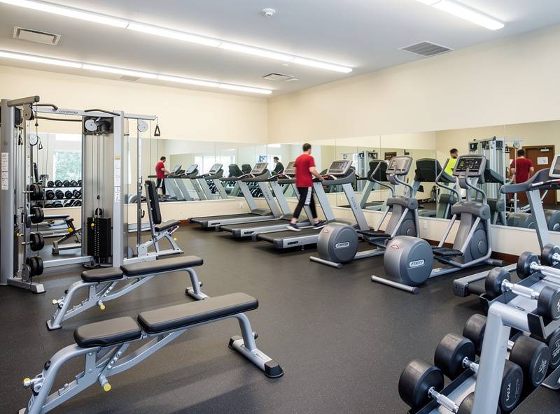 Representative fitness center interior with cardio and strength equipment in bright, welcoming space — editorial placeholder image, not an actual photo of this business
